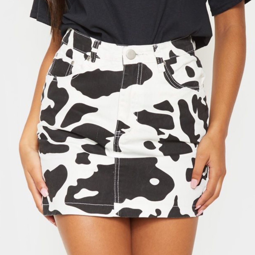 Pretty Little Thing Cow Skirt